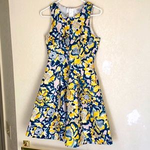 H&M Yellow Floral Dress US Size 6